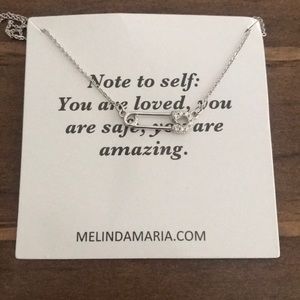 Melinda Maria Safety Pin Pendant Necklace